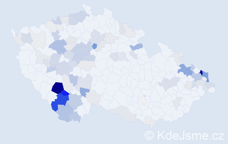 Příjmení: 'Sosna', počet výskytů 371 v celé ČR