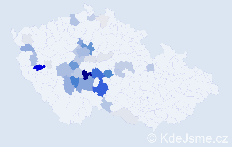 Příjmení: 'Hrubantová', počet výskytů 139 v celé ČR