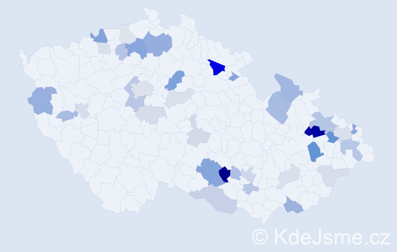 Příjmení: 'Laš', počet výskytů 94 v celé ČR