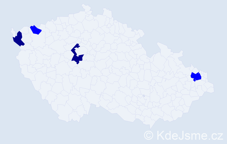 Příjmení: 'Zierová', počet výskytů 6 v celé ČR
