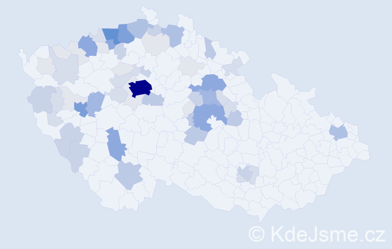 Příjmení: 'Mergl', počet výskytů 219 v celé ČR