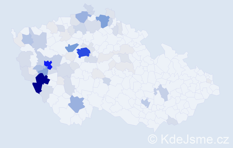 Příjmení: 'Bošek', počet výskytů 320 v celé ČR