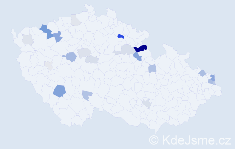 Příjmení: 'Senková', počet výskytů 60 v celé ČR