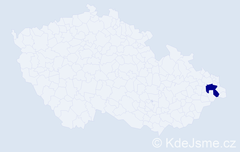 Příjmení: 'Bondirová', počet výskytů 1 v celé ČR