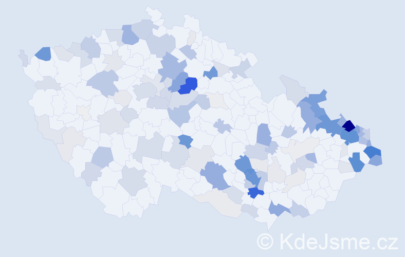 Příjmení: 'Lazar', počet výskytů 536 v celé ČR