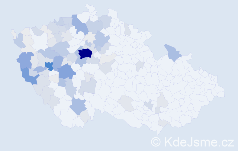 Příjmení: 'Sloup', počet výskytů 417 v celé ČR