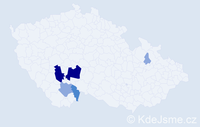 Příjmení: 'Lenghardt', počet výskytů 14 v celé ČR
