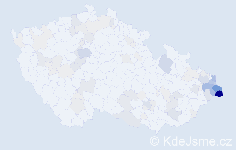 Příjmení: 'Bojko', počet výskytů 387 v celé ČR