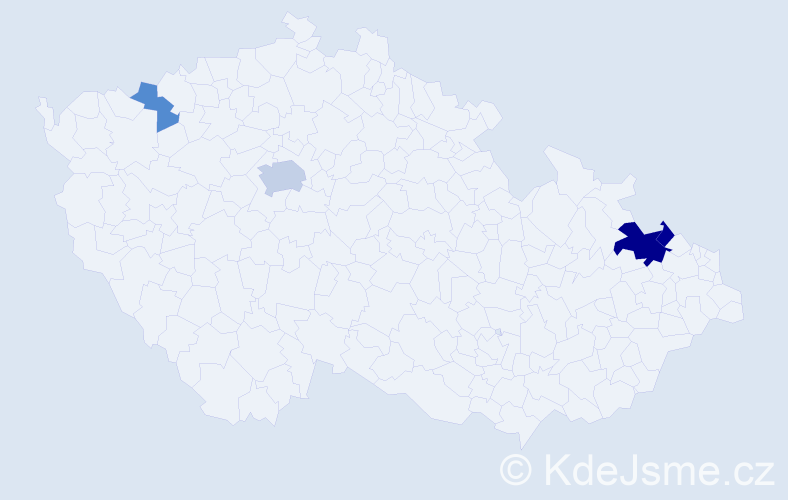 Příjmení: 'Slany', počet výskytů 9 v celé ČR