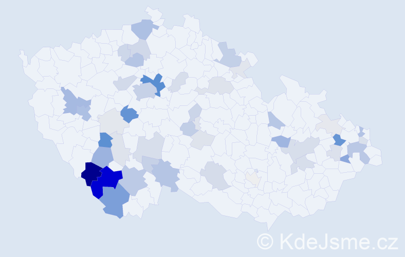 Příjmení: 'Alešová', počet výskytů 168 v celé ČR