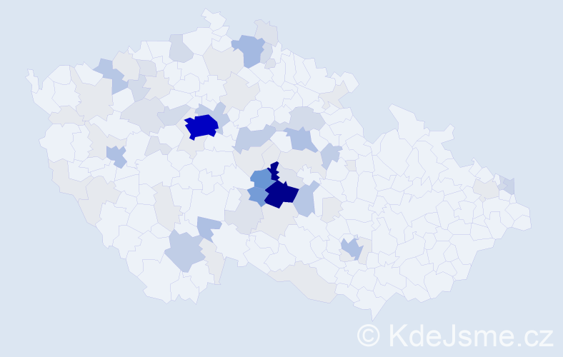 Příjmení: 'Kopicová', počet výskytů 260 v celé ČR