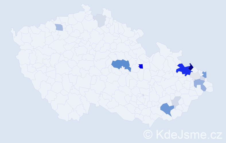 Příjmení: 'Levay', počet výskytů 42 v celé ČR