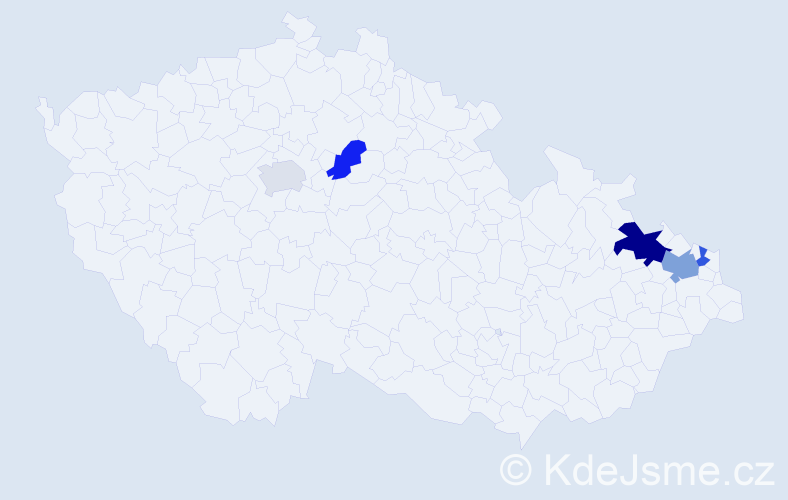 Příjmení: 'Halenkovičová', počet výskytů 8 v celé ČR