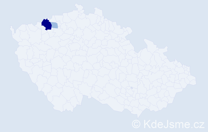 Příjmení: 'Voščepinec', počet výskytů 5 v celé ČR