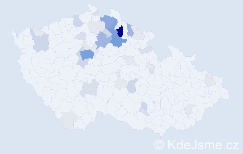 Příjmení: 'Mikule', počet výskytů 155 v celé ČR