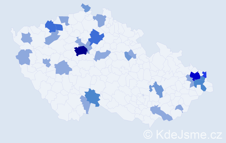 Příjmení: 'Lukácsová', počet výskytů 82 v celé ČR