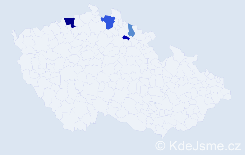 Příjmení: 'Burdysová', počet výskytů 14 v celé ČR