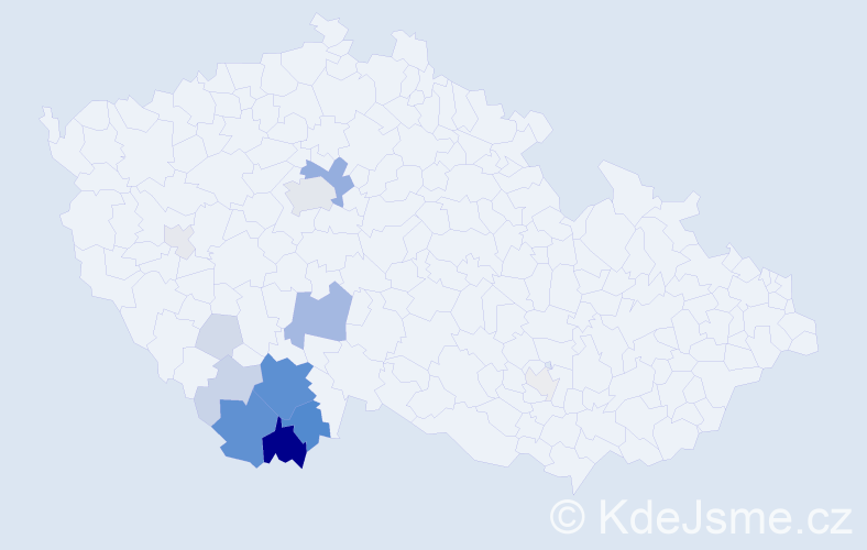 Příjmení: 'Kroneislová', počet výskytů 51 v celé ČR