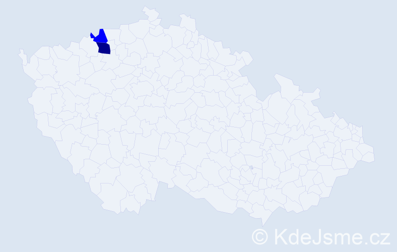 Příjmení: 'Dekányová', počet výskytů 5 v celé ČR