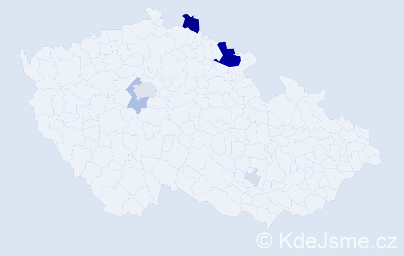 Příjmení: 'Drličková', počet výskytů 11 v celé ČR