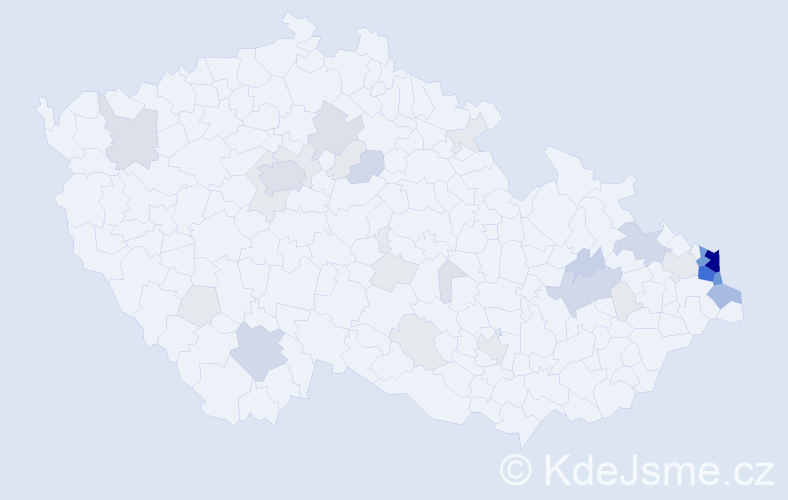 Příjmení: 'Swaczyna', počet výskytů 146 v celé ČR