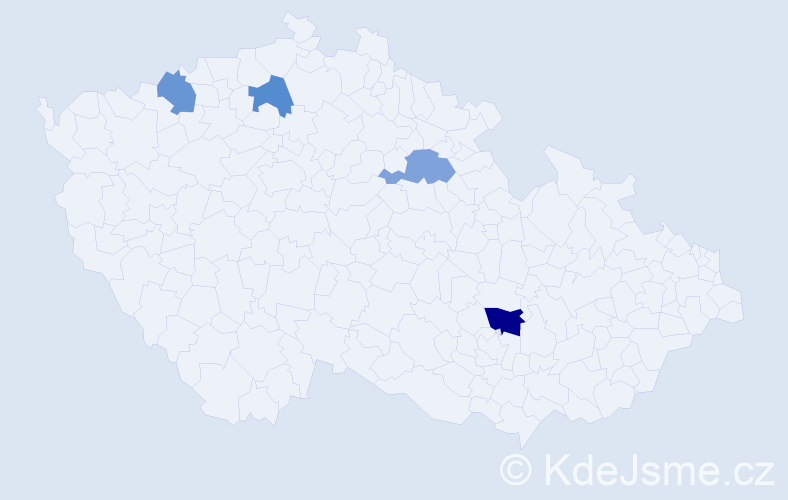 Příjmení: 'Ulambayar', počet výskytů 5 v celé ČR