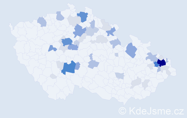 Příjmení: 'Bergrová', počet výskytů 138 v celé ČR