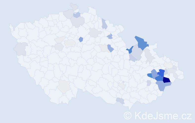 Příjmení: 'Randusová', počet výskytů 135 v celé ČR