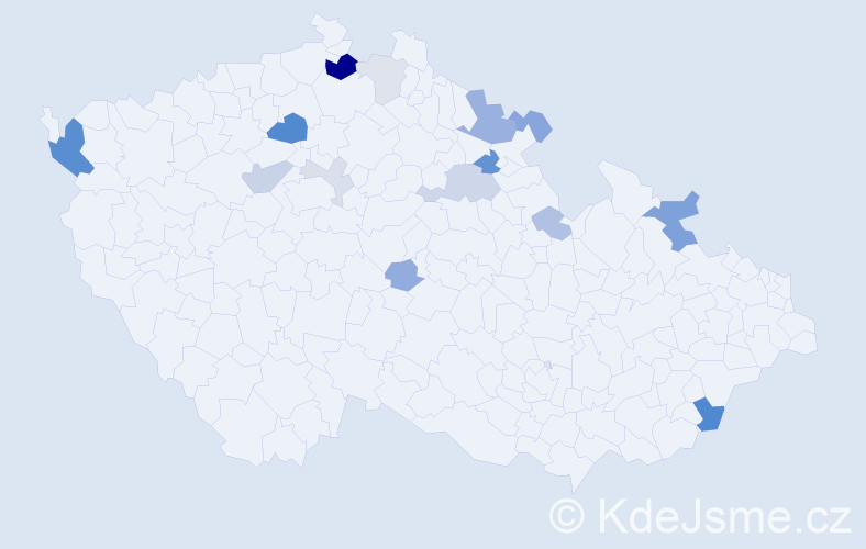 Příjmení: 'Barcík', počet výskytů 37 v celé ČR