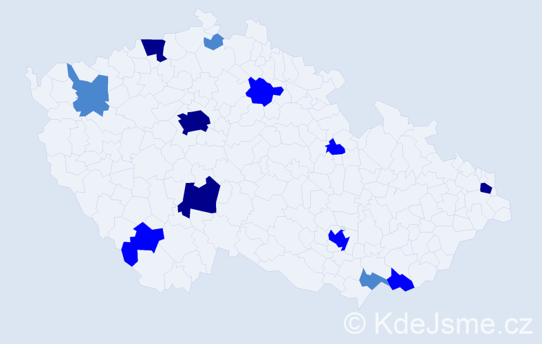 Příjmení: 'Somogyiová', počet výskytů 25 v celé ČR