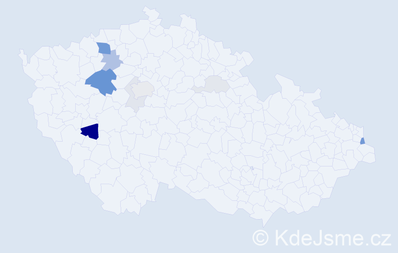 Příjmení: 'Táncoš', počet výskytů 30 v celé ČR