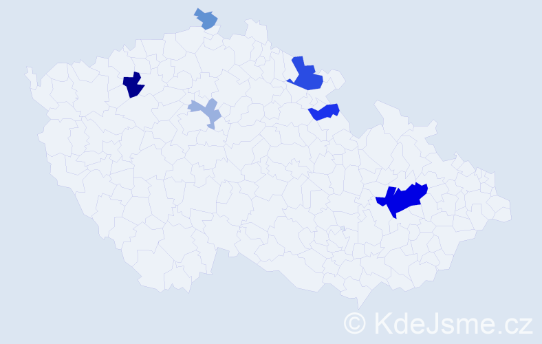 Příjmení: 'Kolertová', počet výskytů 15 v celé ČR