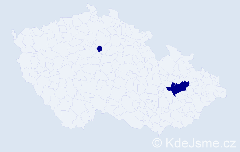 Příjmení: 'Anderš', počet výskytů 4 v celé ČR