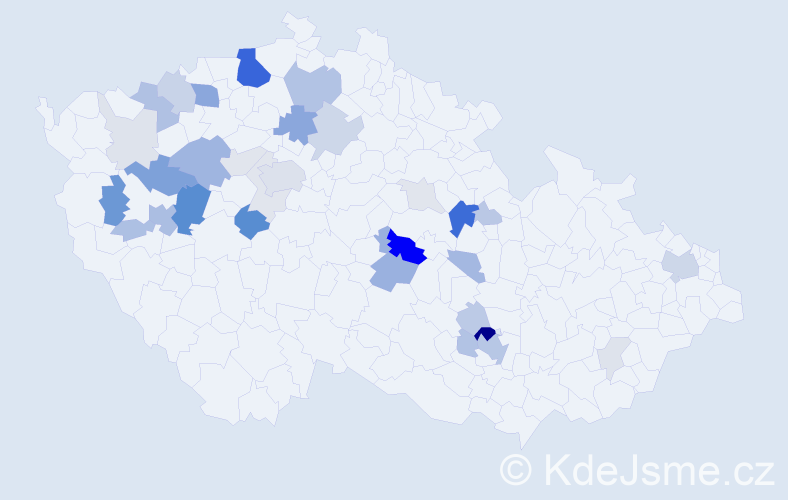 Příjmení: 'Perková', počet výskytů 113 v celé ČR