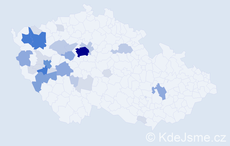Příjmení: 'Kriegerová', počet výskytů 98 v celé ČR