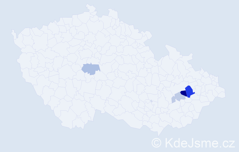 Příjmení: 'Hetman', počet výskytů 7 v celé ČR