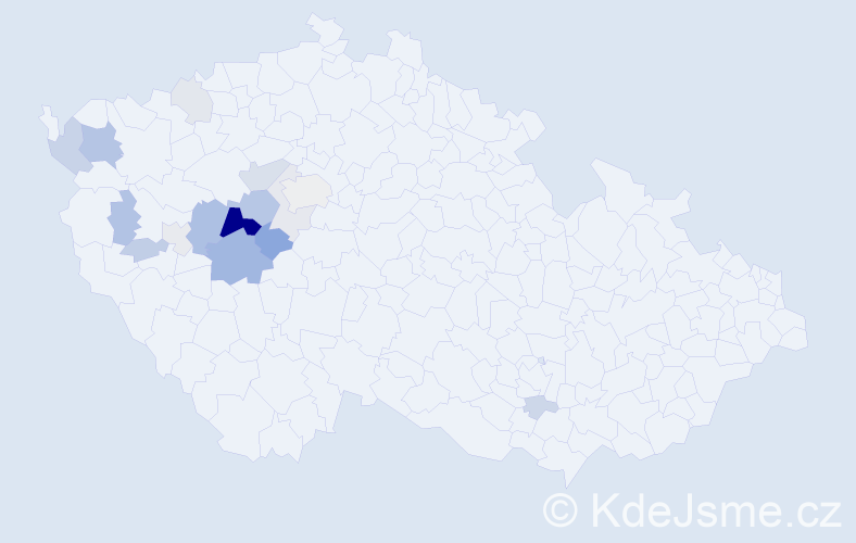 Příjmení: 'Mezková', počet výskytů 43 v celé ČR