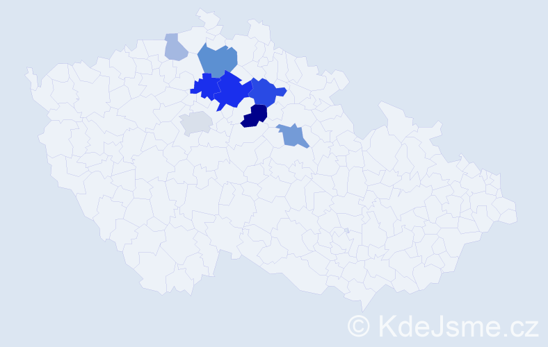 Příjmení: 'Sisák', počet výskytů 17 v celé ČR