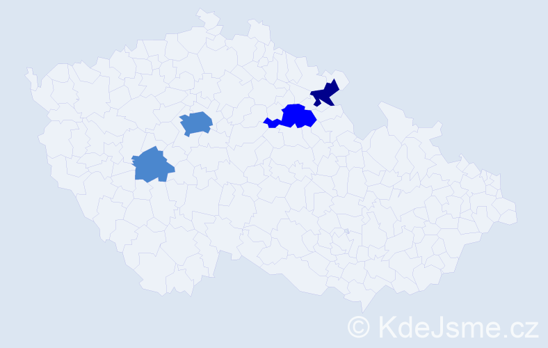Příjmení: 'Baura', počet výskytů 7 v celé ČR