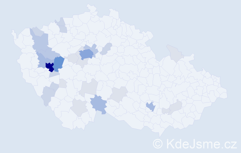 Příjmení: 'Pousková', počet výskytů 87 v celé ČR