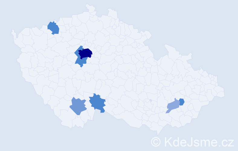 Příjmení: 'Šruc', počet výskytů 21 v celé ČR