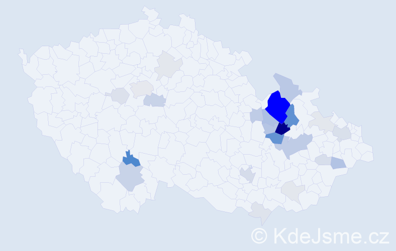 Příjmení: 'Boxanová', počet výskytů 86 v celé ČR