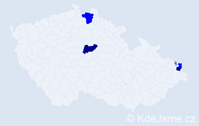 Příjmení: 'Čálik', počet výskytů 11 v celé ČR