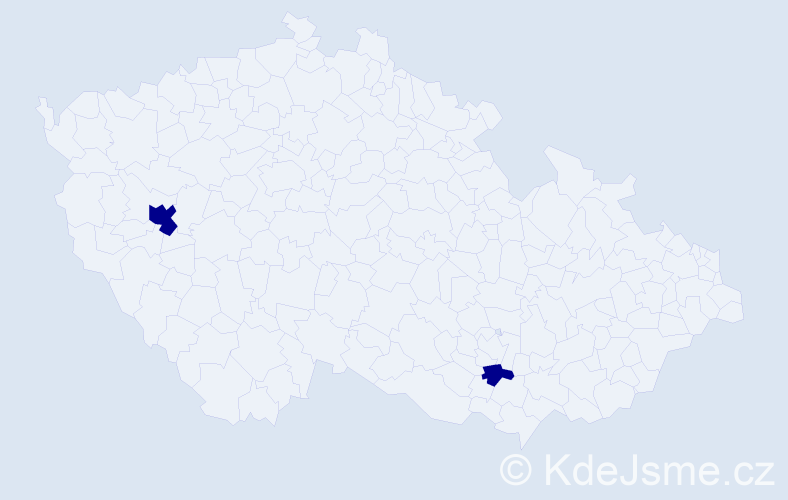 Příjmení: 'Szagová', počet výskytů 4 v celé ČR