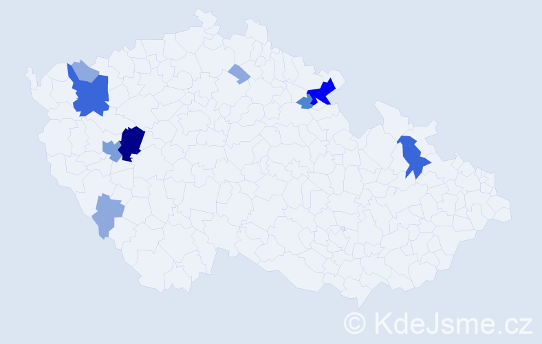 Příjmení: 'Andreovský', počet výskytů 28 v celé ČR