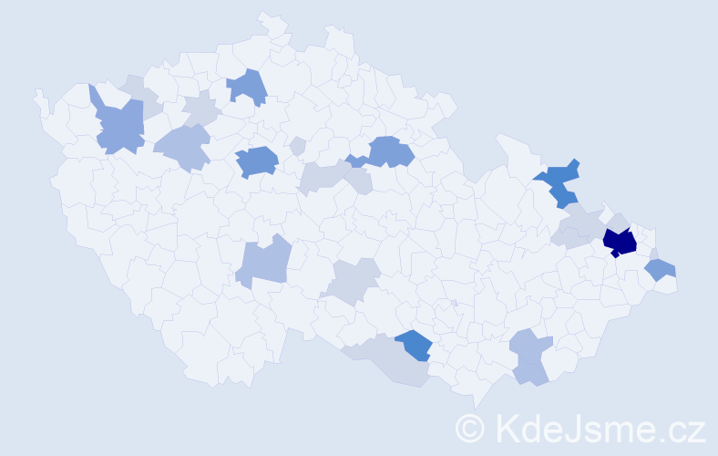 Příjmení: 'Bystrianská', počet výskytů 68 v celé ČR