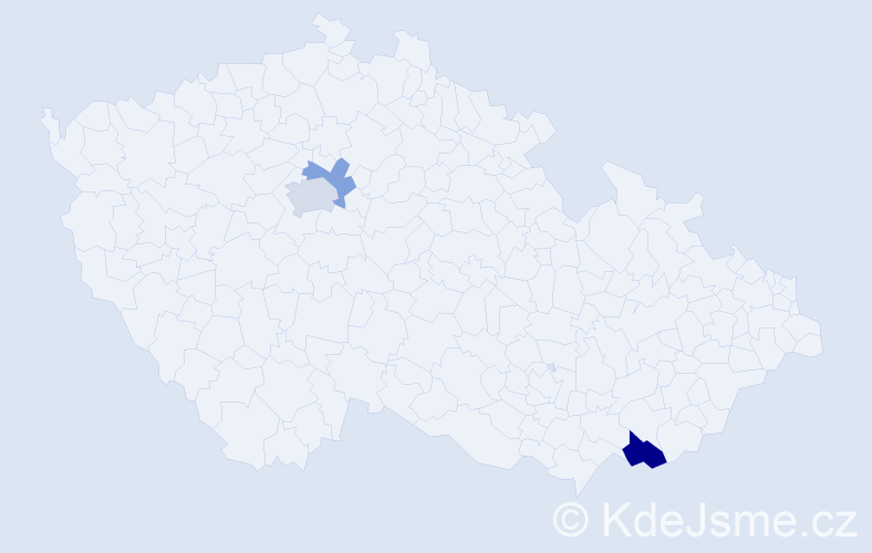 Příjmení: 'Ros', počet výskytů 5 v celé ČR