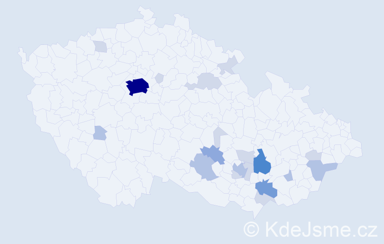 Příjmení: 'Grec', počet výskytů 51 v celé ČR
