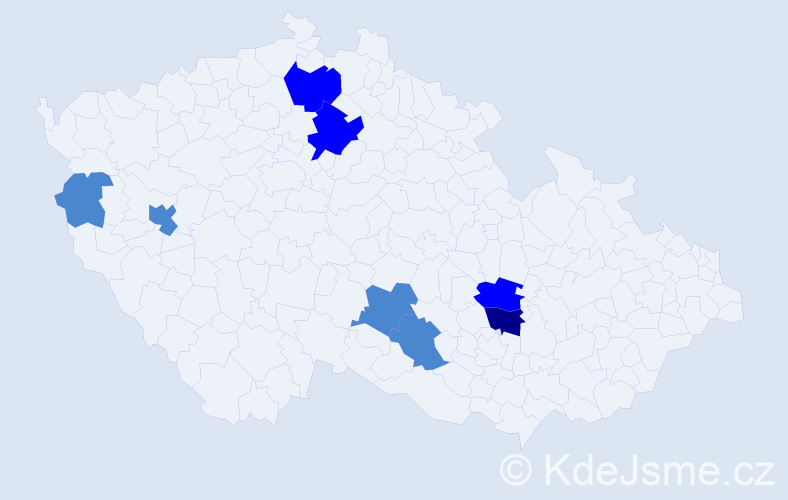 Příjmení: 'Bayarmagnai', počet výskytů 13 v celé ČR