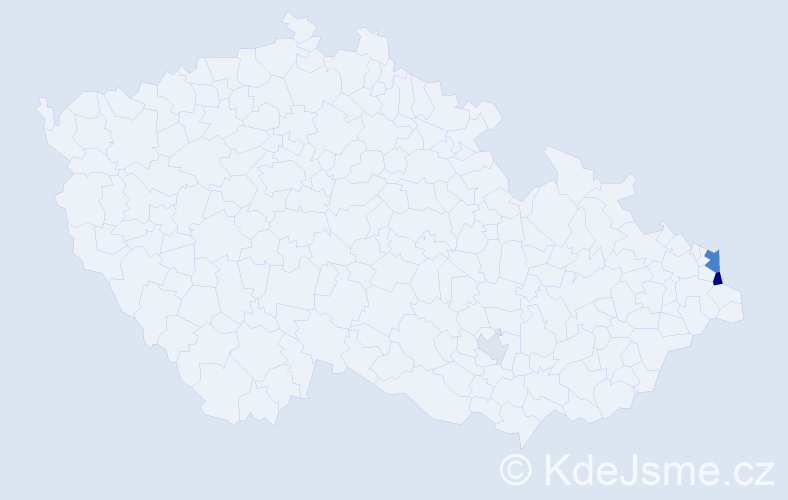 Příjmení: 'Tlelka', počet výskytů 8 v celé ČR